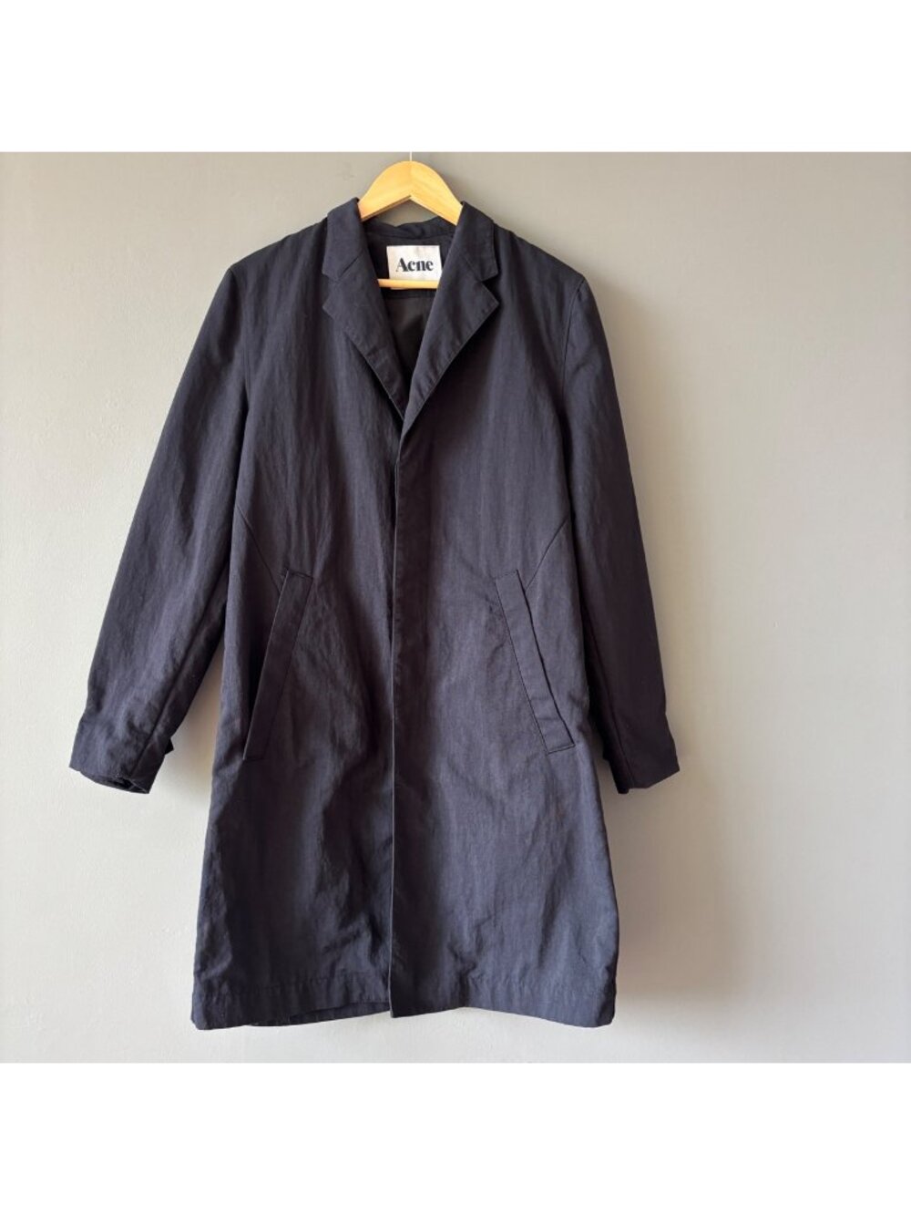 Acne Jacket Black Longline Mikael SS09 Coat Designer Archive Men's Small/46